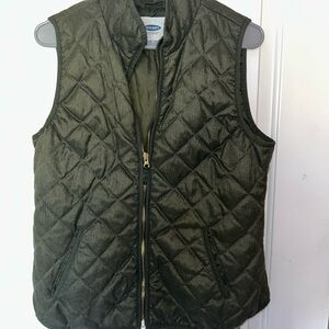 Old Navy Quilted Jacket in Olive Green M